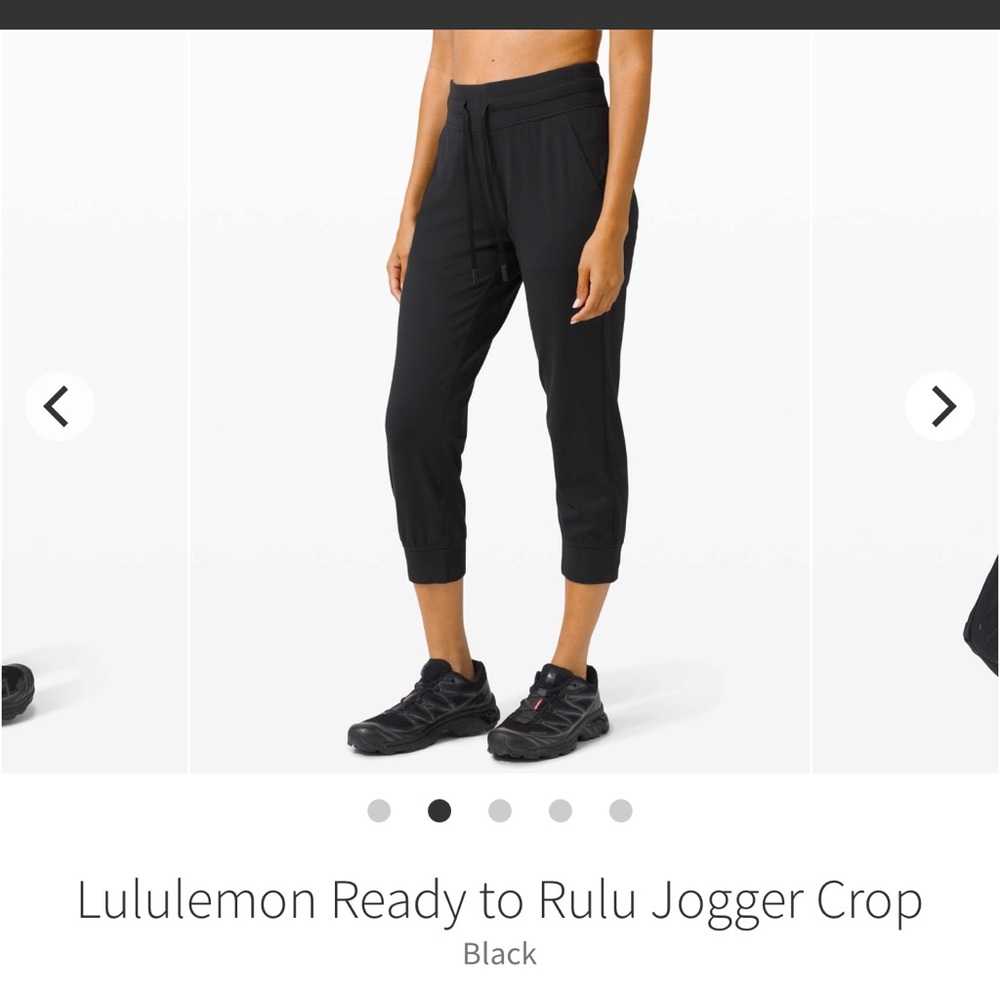 Lululemon athletica Black Rulu Jogger Crop